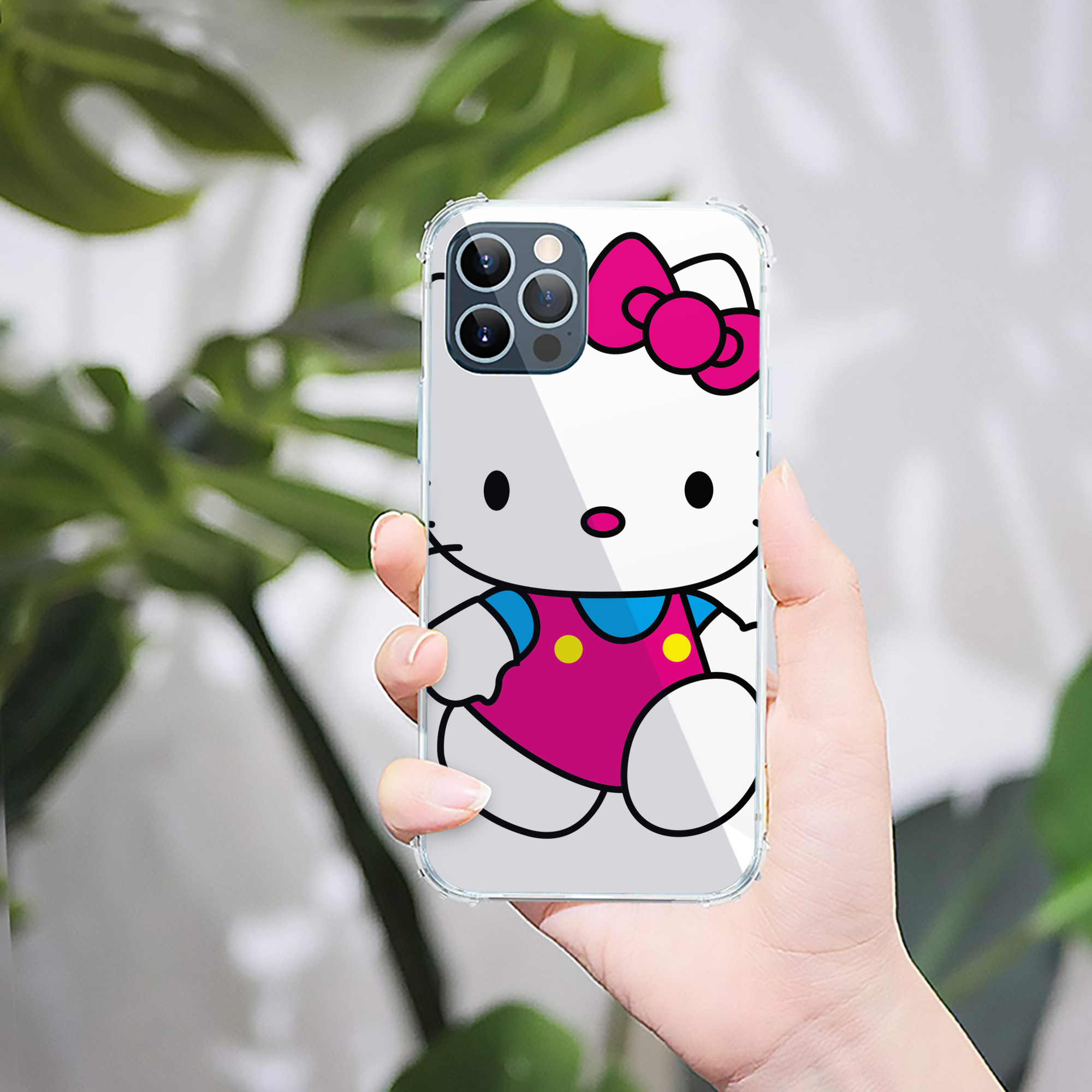 （画像用） Hello Kitty ハローキティ 【iPhone 12シリーズ対応】透明スマホケース（クリアソフトケース）